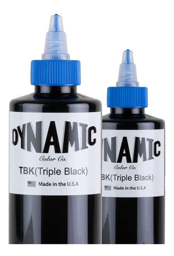 Tinta De Tatuaje Dynamic Ink Triple Black 8 Oz Original Usa