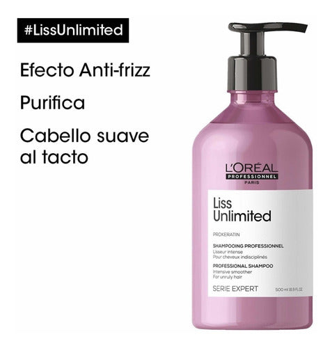 Loreal Liss Unlimited Shampoo 500ml Nuevo
