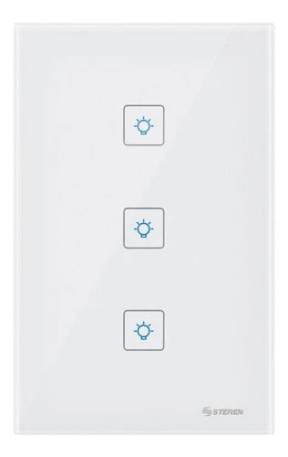 Apagador Inteligente Wifi Touch Triple 3 Botones Interruptor