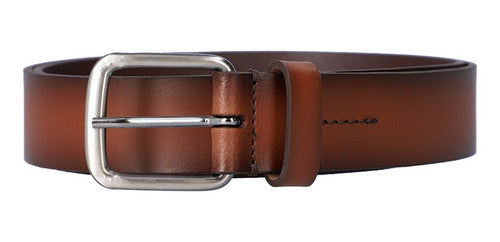 Cinturón Hebilla Plateada De Hombre C&a (3035993)
