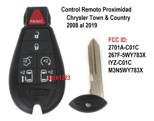 Control Remoto Proximidad Chrysler Town & Country 2008-2019