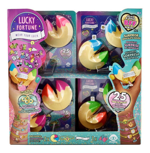 Lucky Fortune Pack 18 Pulseras Glizt Gold Bff Serie Bandai