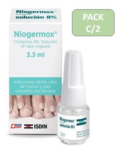 Isdin Niogermox 8% 3.3ml Pack De 2 Elimina Hongos De Uñas