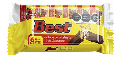Galleta Best Chocolate Relleno De Cacahuate/caja 48 Paquetes