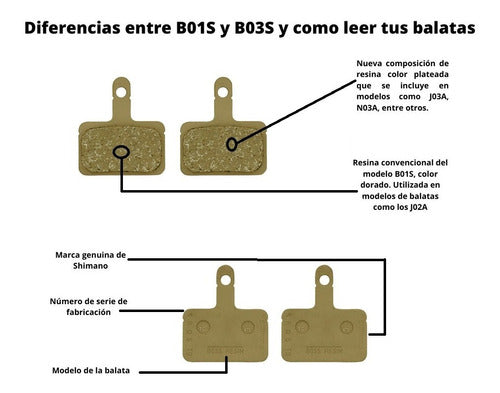 Balata Shimano B03s Actualizacion De B01s Original