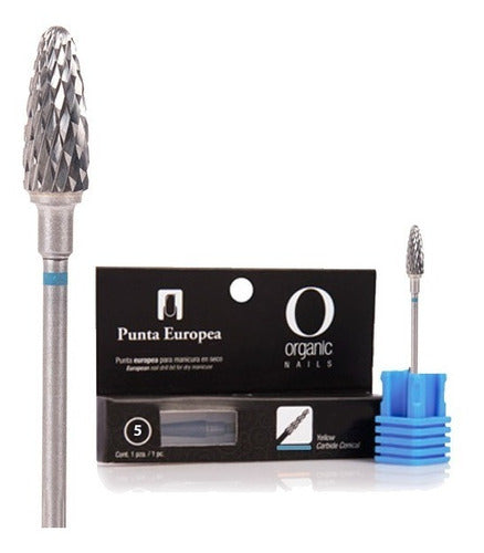 Punta Europea Flama Carbide Azul Manicura By Organic Nails