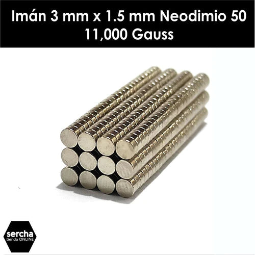 Iman 3mm X 1.5mm N50 11000 Gauss (300 Pzas.)