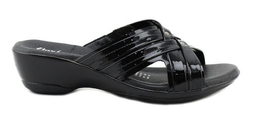 Calzado Sandalia Mujer Dama Flexi 31101 Negro Confort Piel