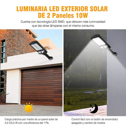 Lámpara Solar De Pared Led Impermeable Control Remoto 2pack