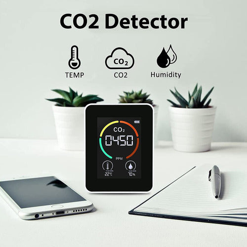 Co2 Portátil Ambiental Monitor Del Aire Detector