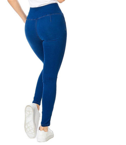 Jeans Corte Colombiano Stretch Casual Mujer Juvenil Sky Blue