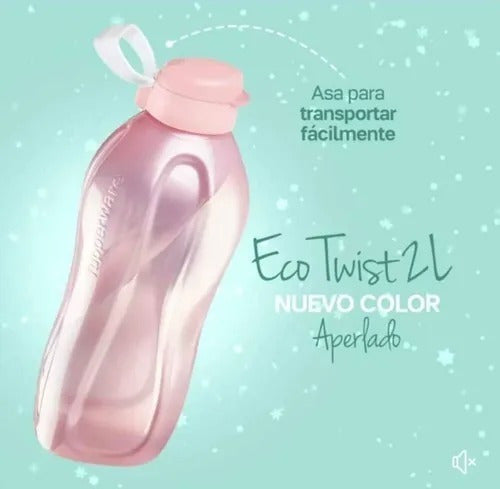 Eco Twist Tupperware Botella Agua 2 Litros Cilindro Gym
