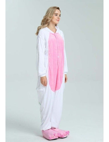 Kigurumi De Unicornio Rosa Cosplay Pijama Mameluco Disfraz