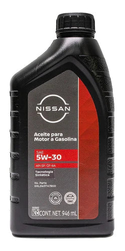 Aceite Sintetico 5w30 Motor Gasolina Nissan Paquete De 4