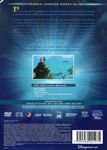 Atlantis El Imperio Disney Clasicos  Perdido 36 Pelicula Dvd