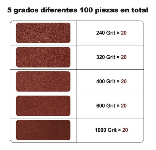 100 Discos Lija Grano Autoadher Perf 240,320,400,600,1000