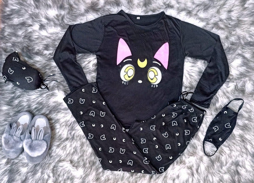 Pijama Juvenil Mujer Gatito Gato Michi Kawaii