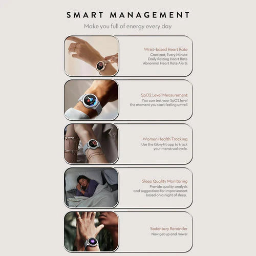 Smartwatch Para Mujer, Reloj Inteligente, Monitor De Salud