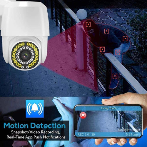 Cámara De Seguridad 1080p Wifi Iluminada Para Exteriores