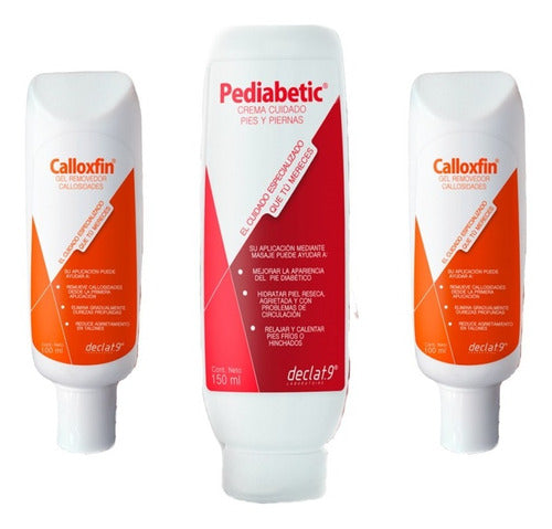 Kit De 1 Pediabetic + 2 Calloxfin Gel Para Callosidades