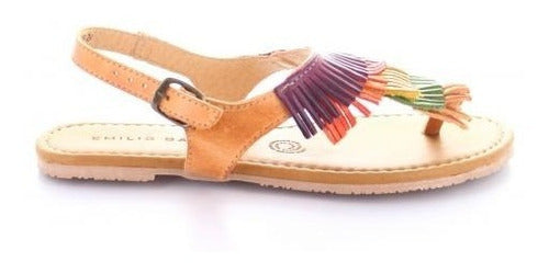Sandalia Para Mujer Emilio Bazan  Color Beige