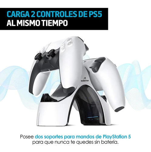 Cargador Para 2 Controles Ps5 Dualsense Playstation Redlemon