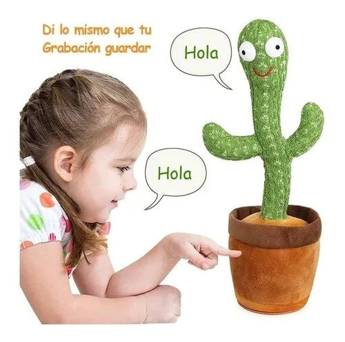 Cactus Peluche Bailarin Canta Graba Educativo-bluetooth