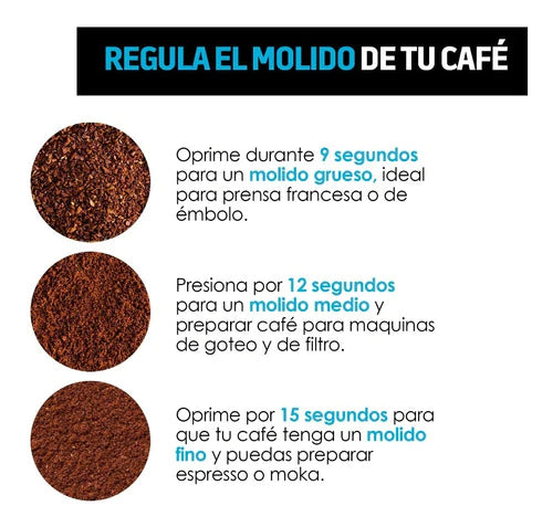 Molino De Cafe Especias Hierbas Electrico 50g Redlemon