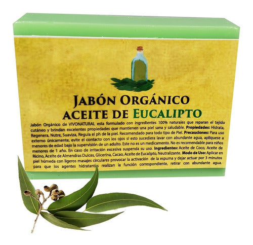 10 Jabones De Eucalipto Orgánico Aromaterapia En Baño 120gr