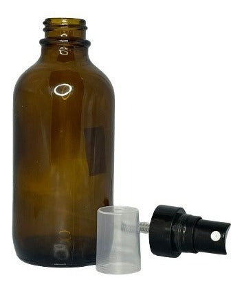 25 Frasco Botella 120 Ml Vidrio Atomizador Spray Ambar