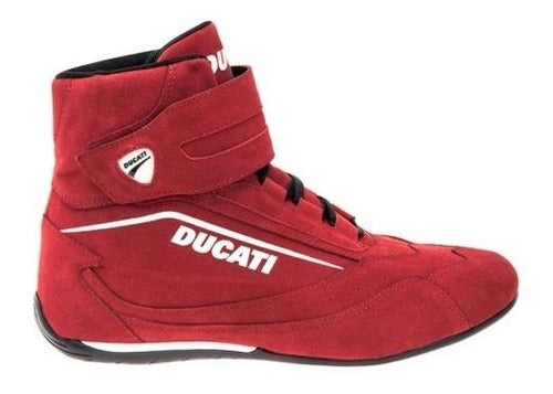 Calzado Tenis Casual Tipo Bota Ducati Hombre Caballero Rojo