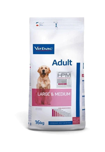 Alimento Virbac Veterinary Hpm Large & Medium Para Perro Adulto De Raza  Mediana Y Grande Sabor Mix En Bolsa De 16kg