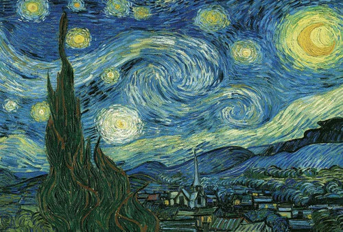 Noche Estrellada Van Gogh Arte Rompecabezas 1k Eurographics