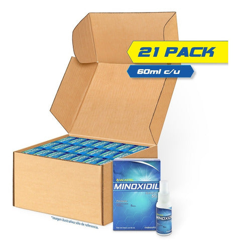 Minoxidil 5% - 21 Pack Tratamiento Crecimiento Cabello Barba
