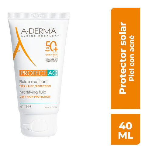A-derma Protect Ac Protector Solar Fps50+ Piel Grasa 40ml