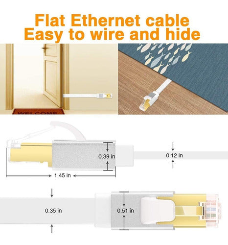 Cable Ethernet Cat8 Cable De Red De Internet Glanics De 22 M