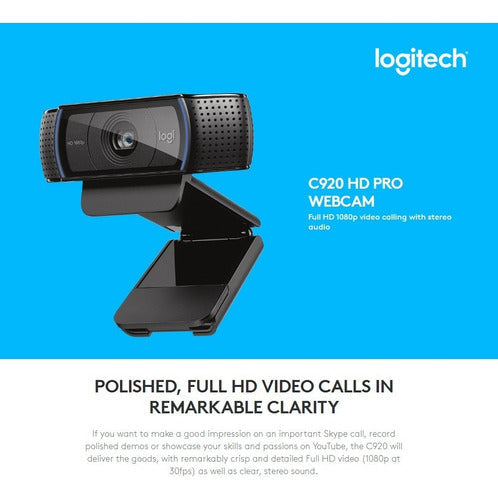 Webcam Logitech C920 Microfono Full Hd 1080p Usb