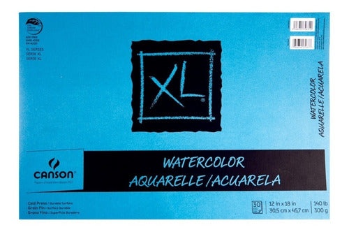 Block Canson Xl Watercolor Acuarela Dibujo 300g 30.5x45 30h