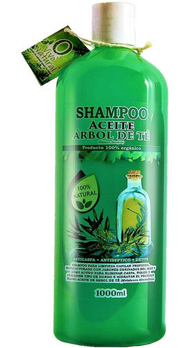 Shampoo Aceite Árbol De Te, Elimina Caspa Detox Organico 1000ml