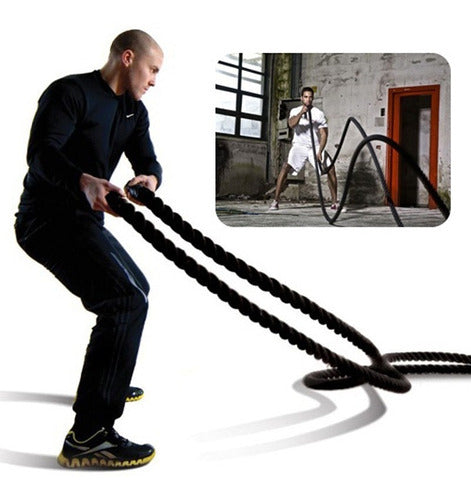 Cuerda De Azote Para Crossfit  Battle Rope Nylon 9m Pro