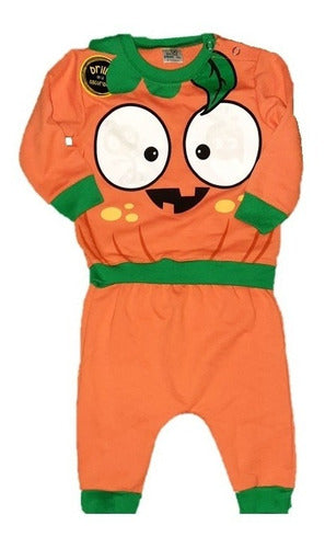 Conjunto Halloween Pijama Para Bebe Niño Calabaza, Monsters