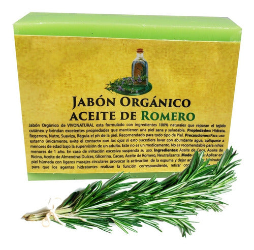 10 Jabones De Romero Orgánico Aromaterapia En Baño  120gr