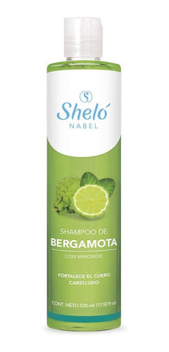 3 Piezas Shampoo Bergamota Sheló Nabel Crecimiento Cabello