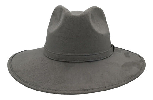Sombrero Indiana Gamuza Hípster Unisex Talla Extra Grande Xl