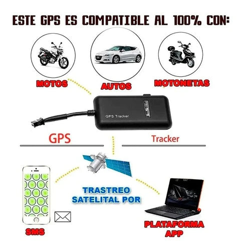 Gps Tracker De Auto Moto Plataforma Gratis Corta Corriente