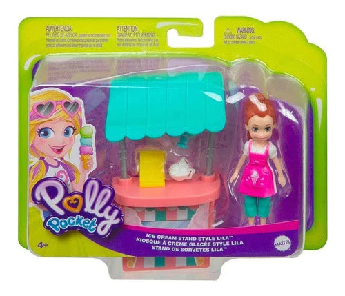 Lila Con Puesto De Nieves Tienda Muñeca Polly Pocket Mattel