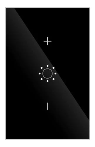 Apagador Inteligente Touch Wifi Con Dimmer 1 Foco Negro