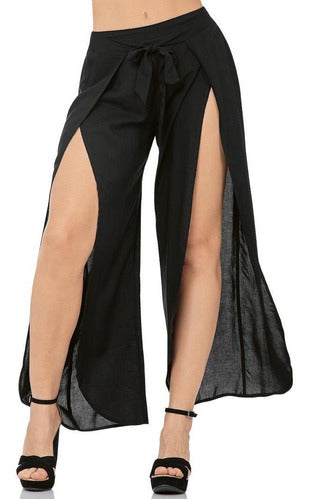 Pantalon De Vestir T & Mar Mujer Negro Rayon Jr7433