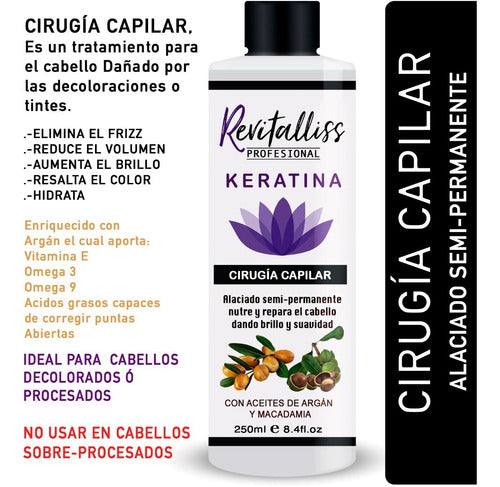 Keratina Brasileña Revitalliss Cirugía Capilar +champú 500ml