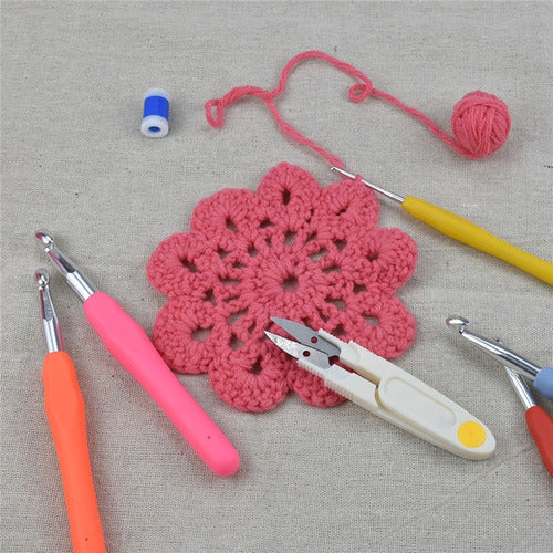 Kit De Agujas Y Accesorios Para Tejer Al Crochet , 46pzs